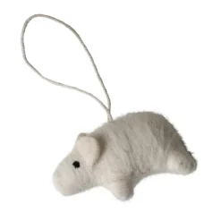 Adorno colgante Hanging pig, Blanco