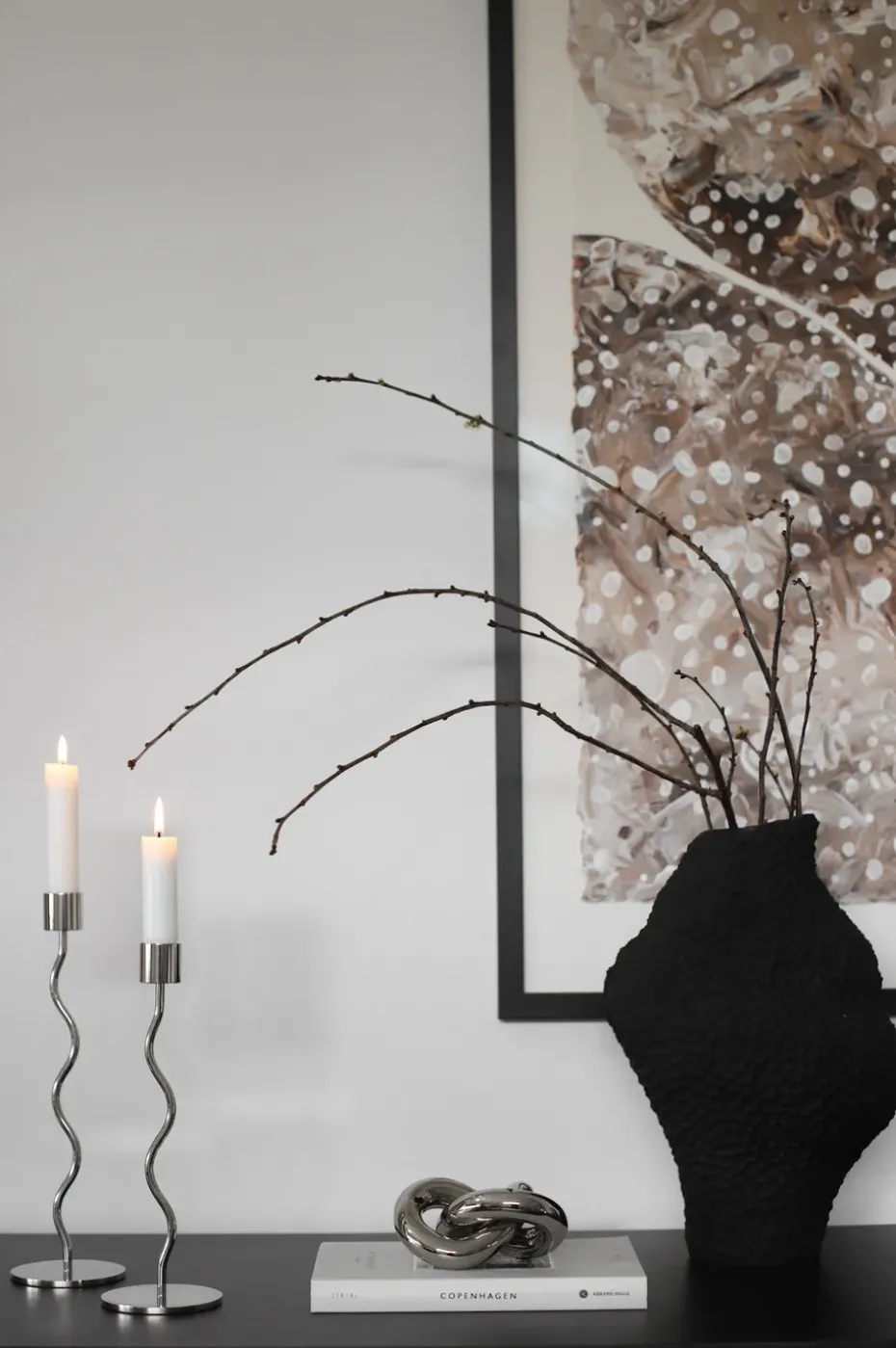 Adorno Knot Table small, Light Silver