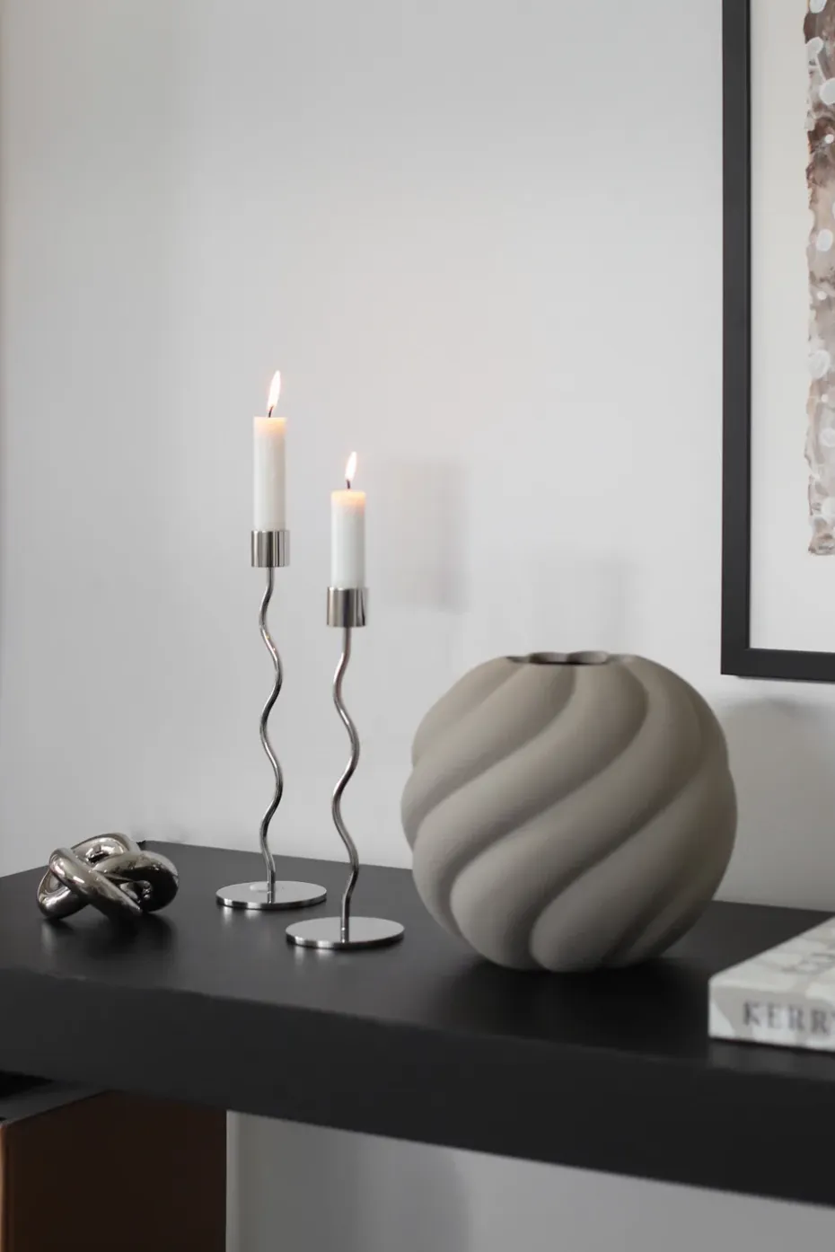 Adorno Knot Table small, Light Silver