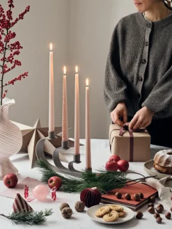 Adorno navideño Candy vidrio 2 piezas, Dusty pink