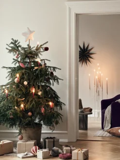 Adorno navideño Candy vidrio 2 piezas, Dusty pink