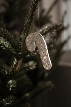 Adorno navideño Paper candy cane, White