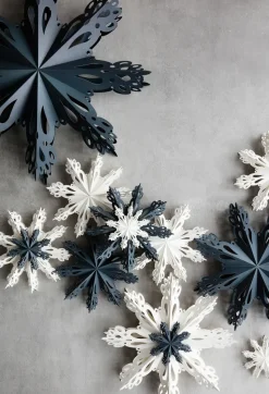 Adorno navideño Snowflake White, Ø15 cm