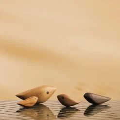 Adorno Twirling Bird L, Roble ahumado