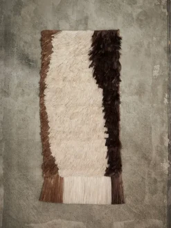 Alfombra de pared Edge Wall Rug 50x110 cm, Blanco roto - Café