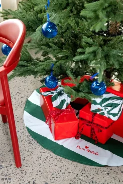 Alfombra para árbol de Navidad Love Ø100 cm, Verde-azul claro