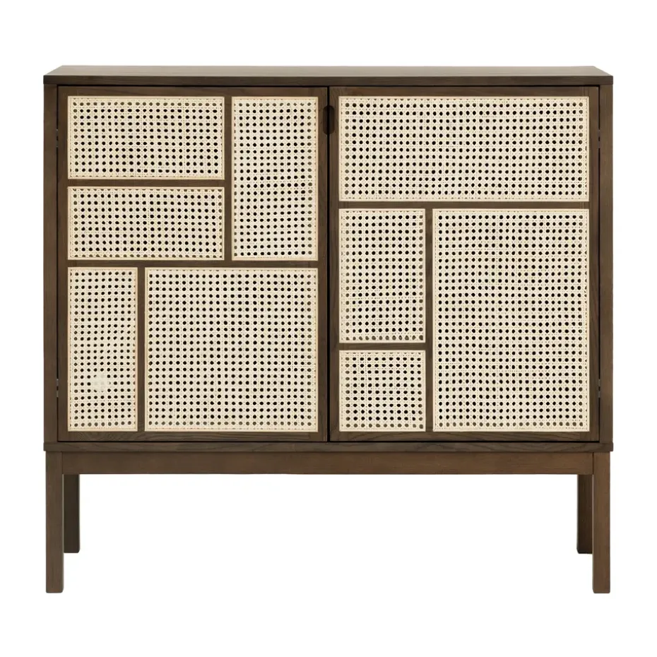 Aparador Air, Roble oscuro, 120x110 cm, con patas