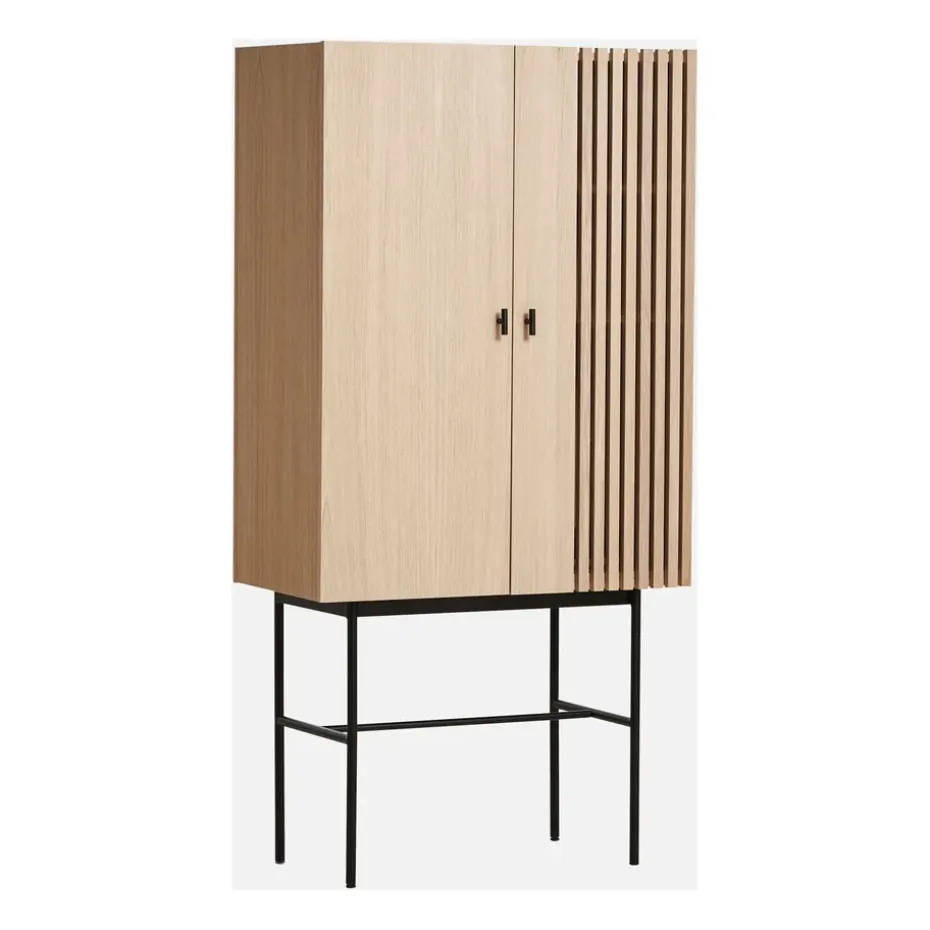 Aparador Array 80 cm, Roble pigmentado blanco