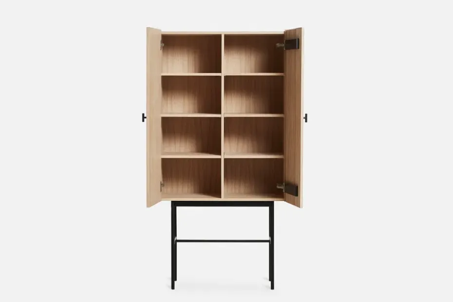 Aparador Array 80 cm, Roble pigmentado blanco