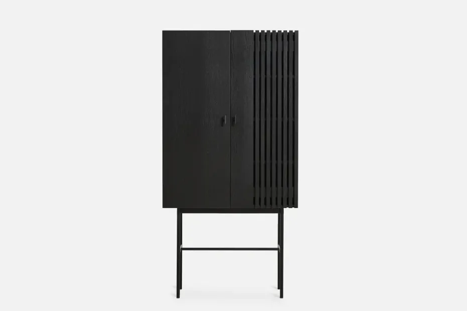 Aparador Array 80 cm, Roble pintado de negro