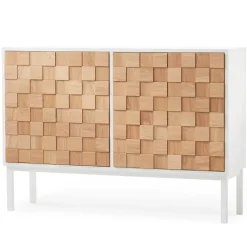 Aparador Collect 2016 bajo, roble aceitado blanco-blanco