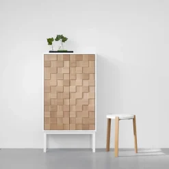 Aparador Collect 2016, roble aceitado blanco-blanco