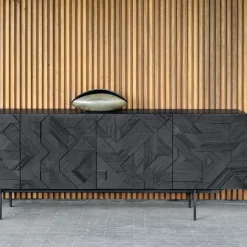 Aparador Graphic, Teca negra 3 puertas