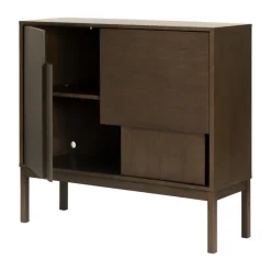 Aparador Layer, Roble oscuro, 120x110, con patas