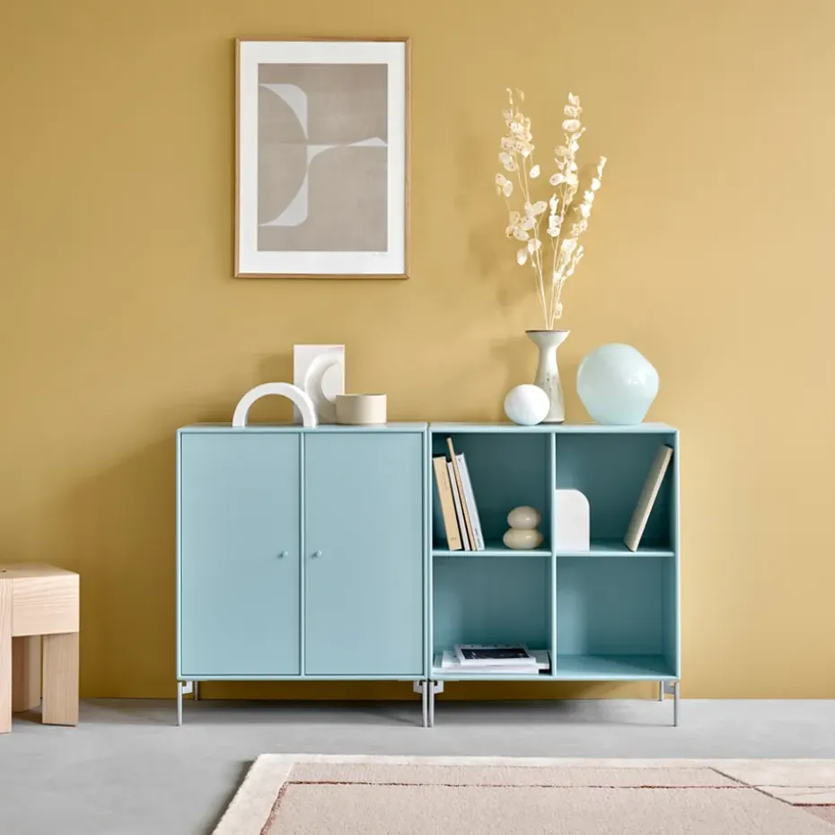 Aparador Pair, Antracita 04, patas de cromo