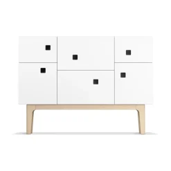 Aparador Peep C2, Blanco, roble pigmentado blanco