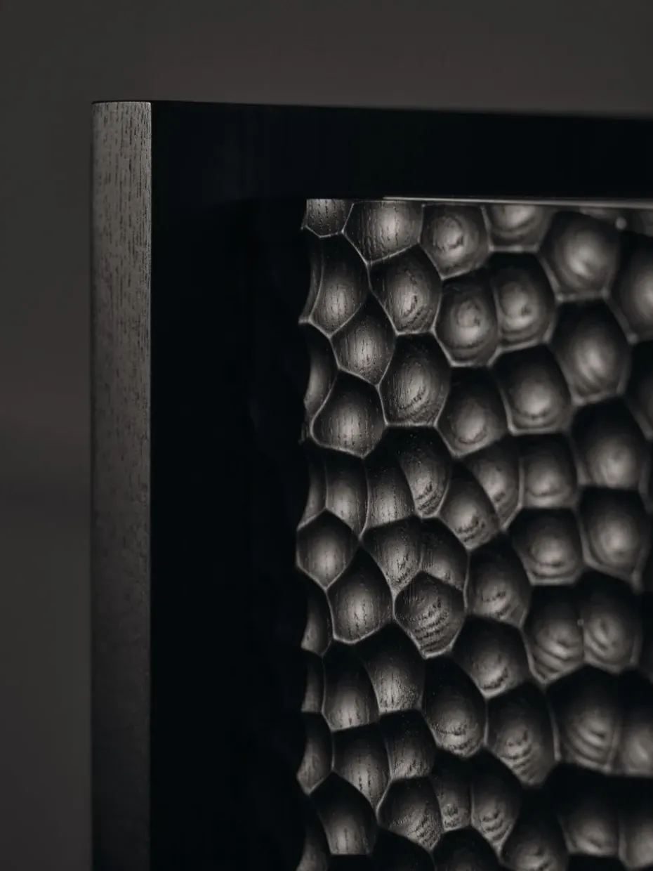 Aparador Scarni, Fresno teñido oscuro, 163x50x74 cm