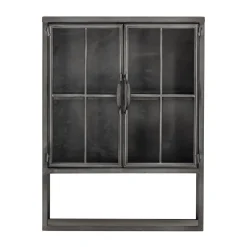 Aparador Sindre 46x21,5x61 cm, Negro, metal