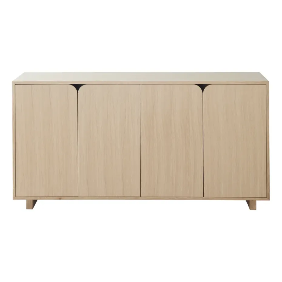 Aparador Vidja, Roble pigmentado blanco