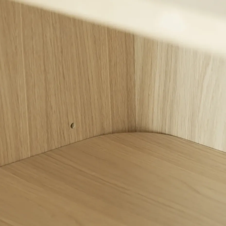 Aparador Vidja, Roble pigmentado blanco