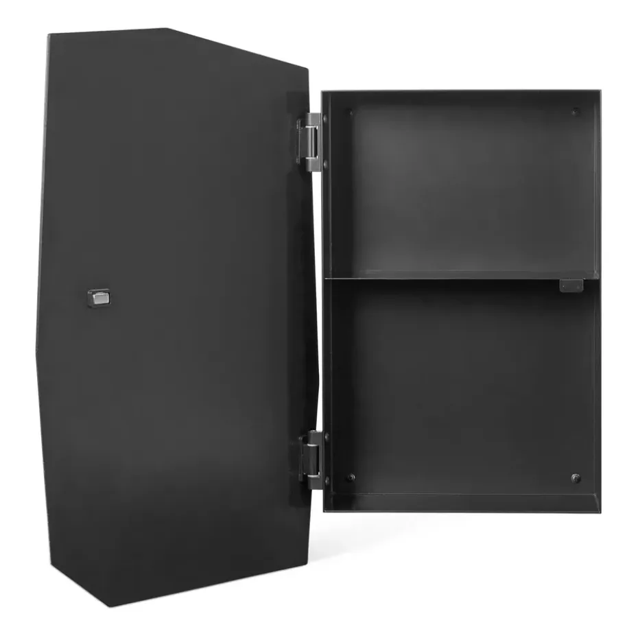 Armario con espejo Shard 37,7x57,7 cm, Black