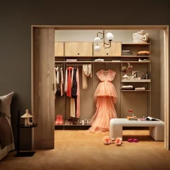 Armario con puerta abatible String, Fresno, 78x30 cm