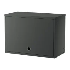 Armario con puerta abatible String, Gris oscuro, 58x30 cm