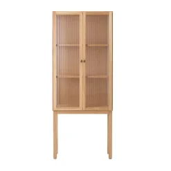 Armario con puertas de vidrio Curiosity glasdörr 168 cm, Oak