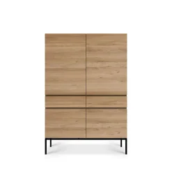 Armario Ligna, Roble encerado - acero negro