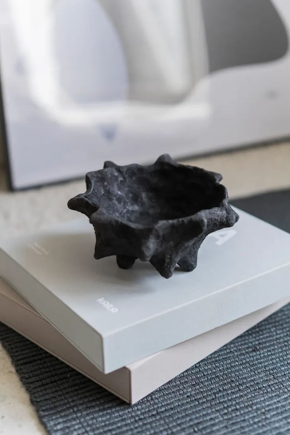 Art piece castaña Ø20 cm, Black