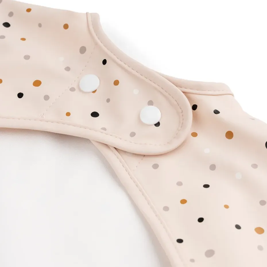 Babero con mangas Happy Dots, Powder
