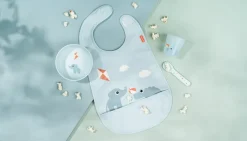 Babero con velcro Playground, Blue