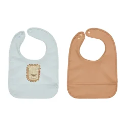 Babero Lobo Lion 2 piezas, Caramel-ice Blue