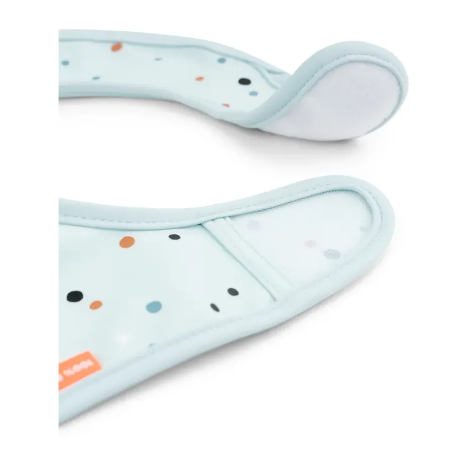 Baberos con velcro Elphee 2-pack, Blue