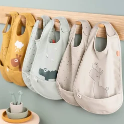 Baberos con velcro Lalee 2-pack, Sand