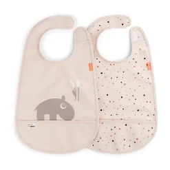 Baberos con velcro Ozzo 2-pack, Powder