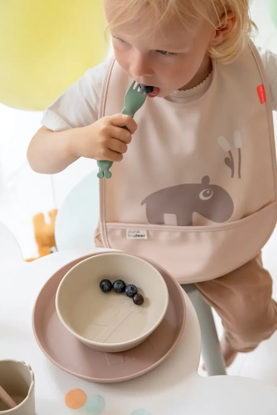 Baberos con velcro Ozzo 2-pack, Powder