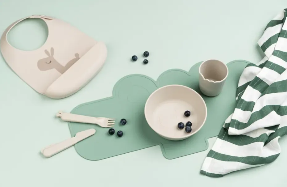 Baberos Lalee 2-pack, Sand-green