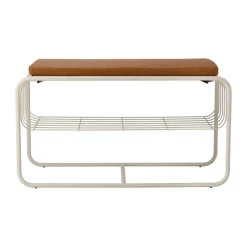 Banco/estante zapatero Nod 80x36x42 cm, Beige