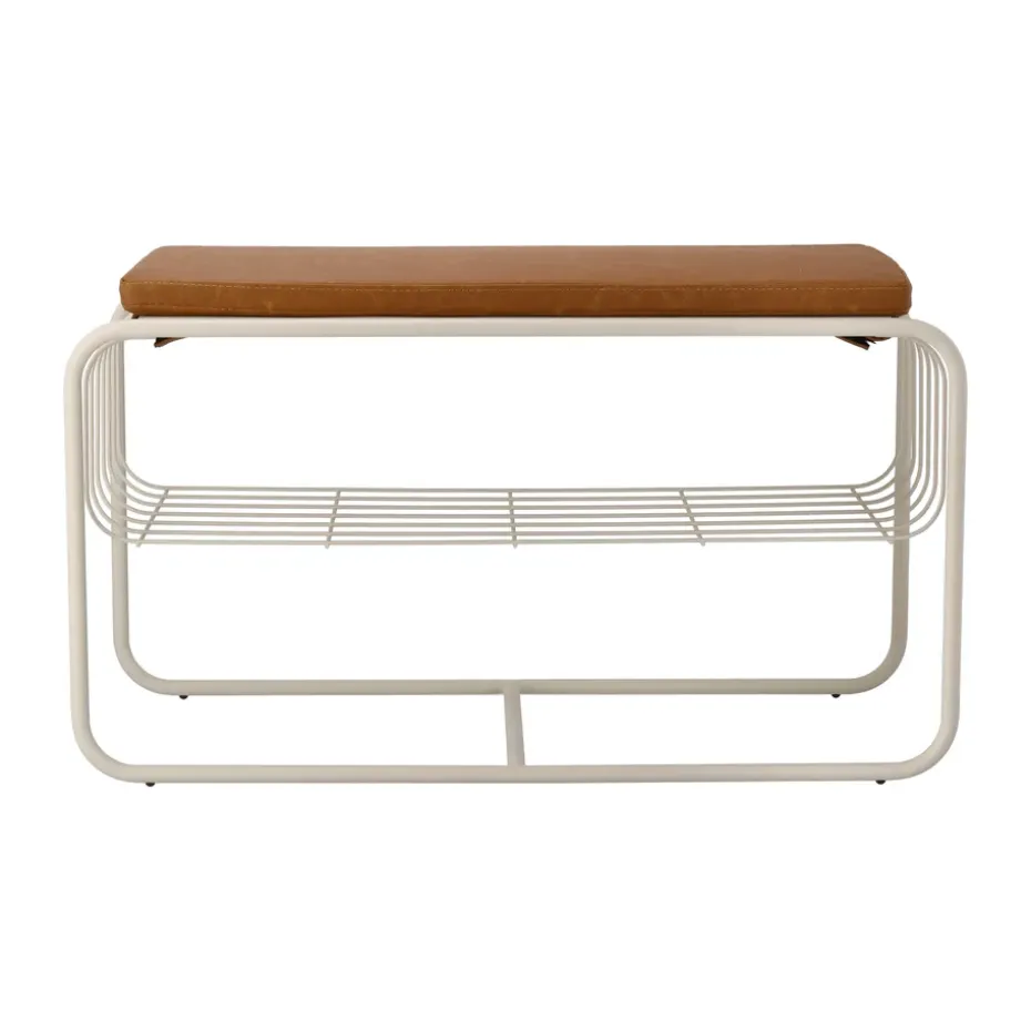 Banco/estante zapatero Nod 80x36x42 cm, Beige