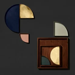 Bandeja cuadrada Unity nogal, grande