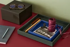 Bandeja decorativa lacada Lux 19x19x3,5 cm, Ultramarin