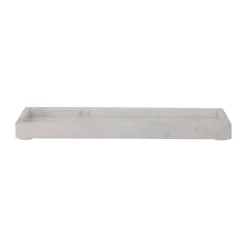 Bandeja decorativa Majsa 18x38 cm, White marble