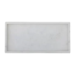 Bandeja decorativa Majsa 18x38 cm, White marble