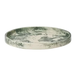 Bandeja decorativa Mist Ø30 cm, Emerald-off-white