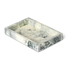 Bandeja decorativa Mist 10x15 cm, Emerald-off white