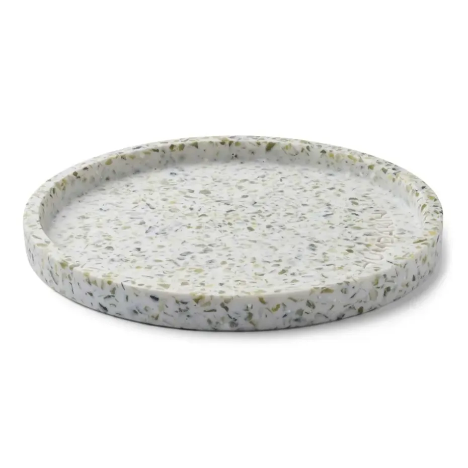 Bandeja Humdakin Terrazzo redonda Ø20 cm, Green-white