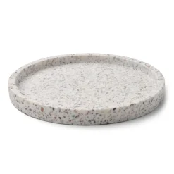 Bandeja Humdakin Terrazzo redonda Ø20 cm, White-brown
