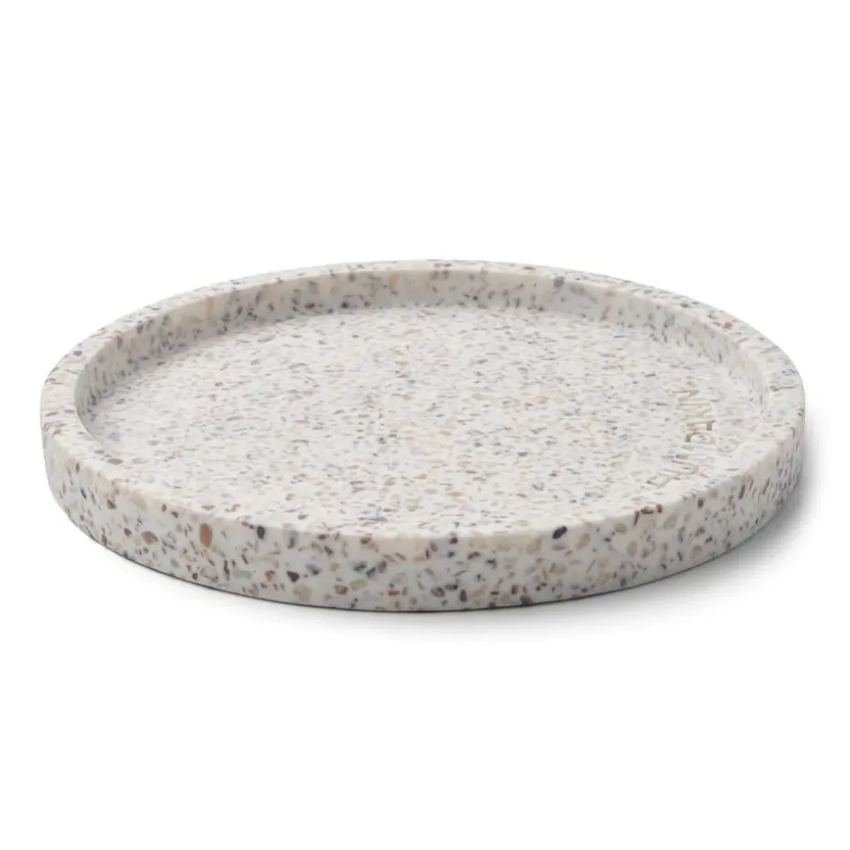 Bandeja Humdakin Terrazzo redonda Ø20 cm, White-brown