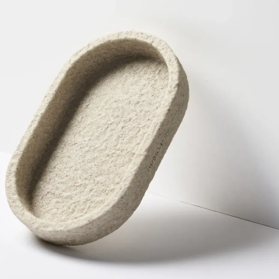 Bandeja ovalada Humdakin Sandstone 15x25 cm, Natural